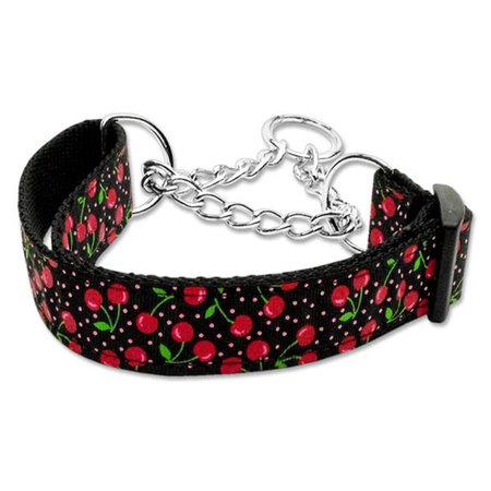 UNCONDITIONAL LOVE Cherries Nylon Collar Martingale Black Large UN742398